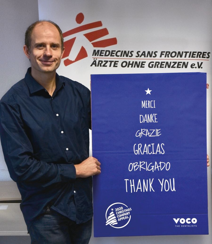 Christian Katzer, Geschäftsführer von Ärzte ohne Grenzen Deutschland, bedankt si